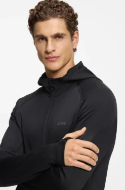 Active Hoodie mit Reißverschluss und reflektierendem Branding