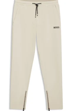Active Jogginghose aus Stretch-Gabardine mit Reißverschlüssen an den Säumen