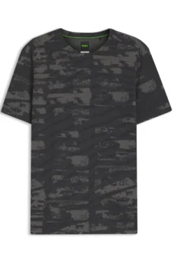 Active Slim-Fit T-Shirt mit Jacquard-Muster
