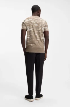 Active Slim-Fit T-Shirt mit Jacquard-Muster
