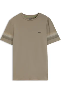 Active Slim-Fit T-Shirt mit Streifen an den Ärmeln