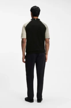 Active Strick-Poloshirt mit Colour-Blocking