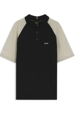Active Strick-Poloshirt mit Colour-Blocking
