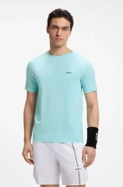 Active T-Shirt aus feuchtigkeitsableitendem Gewebe mit Tennisball-Prägung