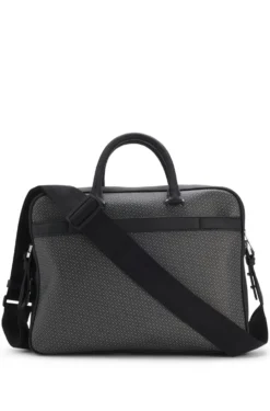 Aktentasche mit Monogramm-Print