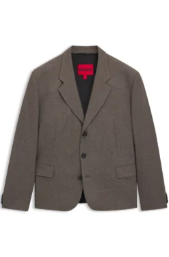 All-gender Modern-Fit Sakko aus Mouliné-Twill