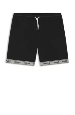 Badeshorts aus Mesh mit Jacquard-Logo-Tape