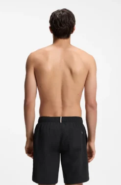 Badeshorts mit 3D-Logo-Stickerei