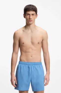Badeshorts mit durchgehenden Stack-Logos