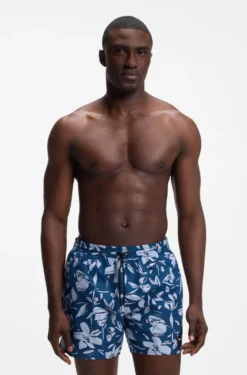 Badeshorts mit durchgehendem Print