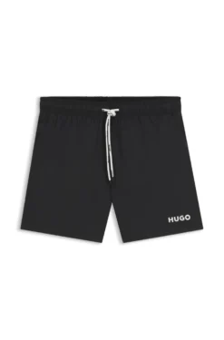 Badeshorts mit kontrastierendem Logo-Print