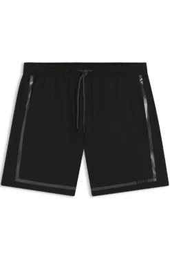 Badeshorts mit Logo-Streifen-Print