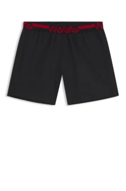 Badeshorts mit Split-Logo am Bund