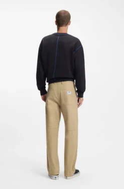 Baggy-Fit Hose aus Stretch-Baumwoll-Canvas