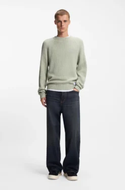 Baggy-Fit Jeans aus blauem Denim mit Vintage-Waschung