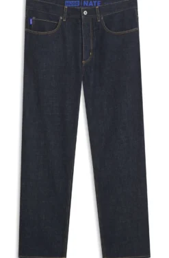 Baggy-Fit Jeans aus dunkelblauem Denim mit Rinse-Waschung