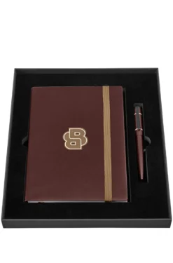 Ballpoint pen and lined A5 notebook set