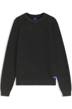 Baumwollpullover mit Ripp-Struktur
