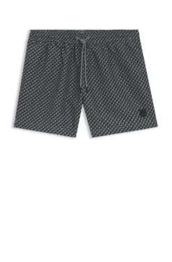 Bedruckte Badeshorts mit Logo-Badge