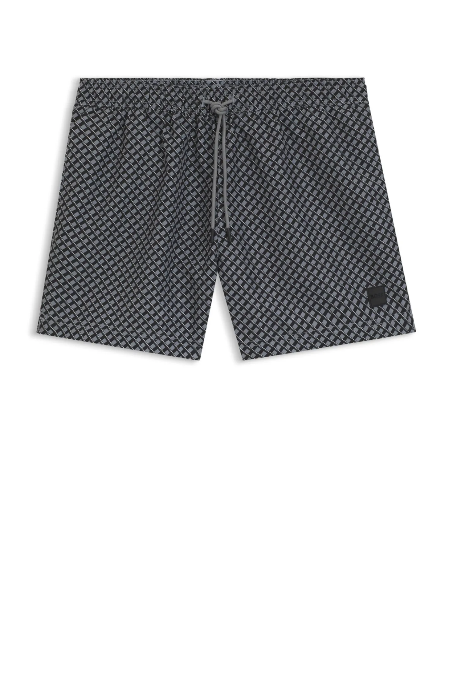 Bedruckte Badeshorts mit Logo-Badge