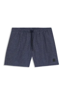 Bedruckte Badeshorts mit Logo-Badge