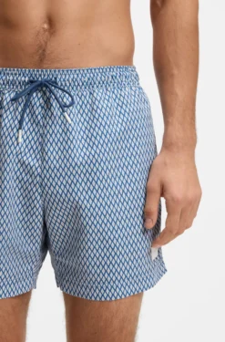 Bedruckte Badeshorts mit Logo-Badge