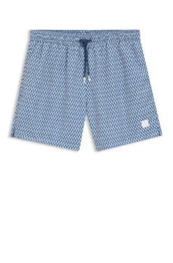 Bedruckte Badeshorts mit Logo-Badge