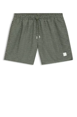 Bedruckte Badeshorts mit Logo-Badge