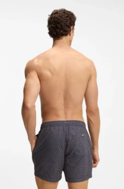 Bedruckte Badeshorts mit Logo-Badge