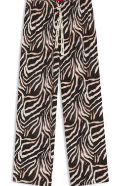 Bedruckte Pyjama-Hose aus Stretch-Modal und Baumwolle