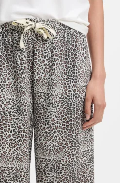 Bedruckte Pyjama-Hose aus Stretch-Modal und Baumwolle