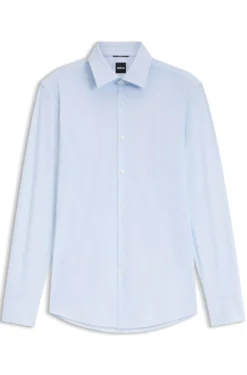 Bedrucktes Slim-Fit Hemd aus funktionalem Stretch-Jersey