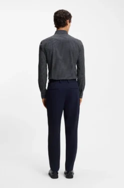 Bedrucktes Slim-Fit Hemd aus Performance-Stretch-Jersey