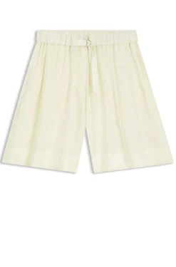 Bermuda-Shorts mit weitem Beinverlauf und elastischem Bund