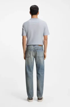 Blaue Jeans aus japanischem Stone-washed-Denim