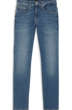 Blaue Slim-Fit Jeans aus Soft-Motion-Denim