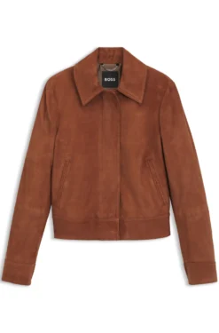 Blouson aus Wildleder mit verdecktem Reißverschluss