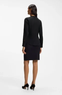 Bluse aus Stretch-Seide mit gerafften Details