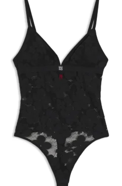 Body aus floraler Spitze mit Stack-Logo