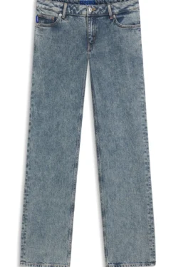 Bootcut-Jeans aus blauem Stretch-Denim