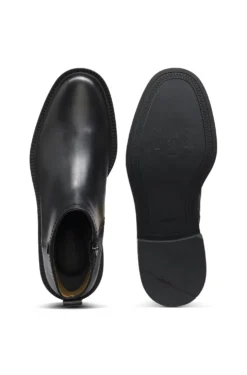 Boots aus Leder mit Logo-Detail