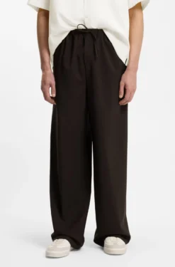 BOSS BY BECKHAM Hose mit Tunnelzug am Bund aus Schurwolle