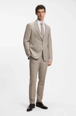 BOSS BY BECKHAM Krawatte mit Leinen und Tussahseide