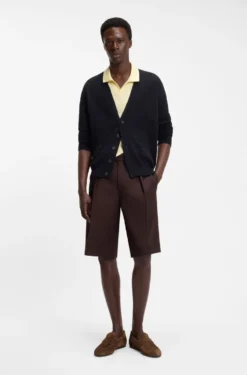 BOSS BY BECKHAM Pennyloafer aus Veloursleder