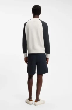 BOSS BY BECKHAM Pullover aus Baumwolle mit Colour-Blocking