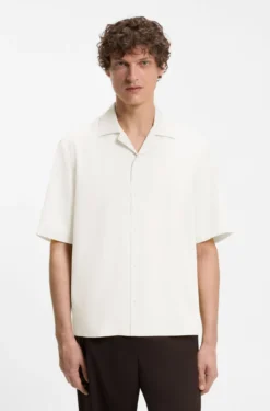 BOSS BY BECKHAM Relaxed-Fit Hemd aus fließendem Gewebe