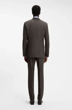 BOSS BY BECKHAM Slim-Fit Sakko aus Woll-Mix