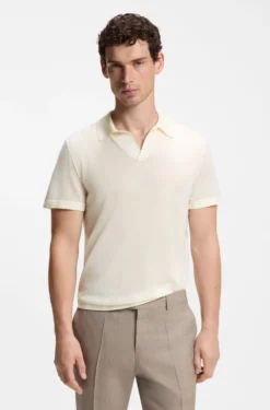 BOSS BY BECKHAM Strick-Polo aus Schurwolle