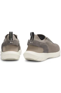 BOSS-MOTION Sneakers aus Strick mit Leder-Details