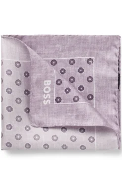 BOSS ONE Einstecktuch aus Seide mit Digitaldruck und Logo